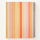 Kleurrijke gestreepte stof art spiraal Notitieboek (Achterkant)