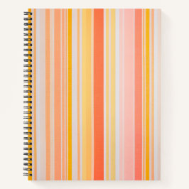 Kleurrijke gestreepte stof art spiraal Notitieboek