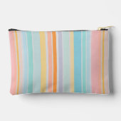 Kleurrijke gestreepte stof kunst accessoire tas (Achterkant)