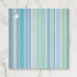 Kleurrijke gestreepte stof kunst cadeaukaartjes bedankjes labels
