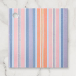 Kleurrijke gestreepte stof kunst cadeaukaartjes bedankjes labels