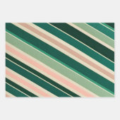 Kleurrijke Gestreepte Stoffenkunst Verpakkende Doc Inpakpapier Vel (Voorkant 3)