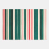 Kleurrijke Gestreepte Stoffenkunst Verpakkende Doc Inpakpapier Vel (Voorkant 2)