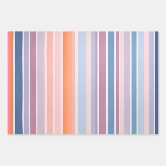 Kleurrijke Gestreepte Stoffenkunst Verpakkende Doc Inpakpapier Vel (Voorkant 2)