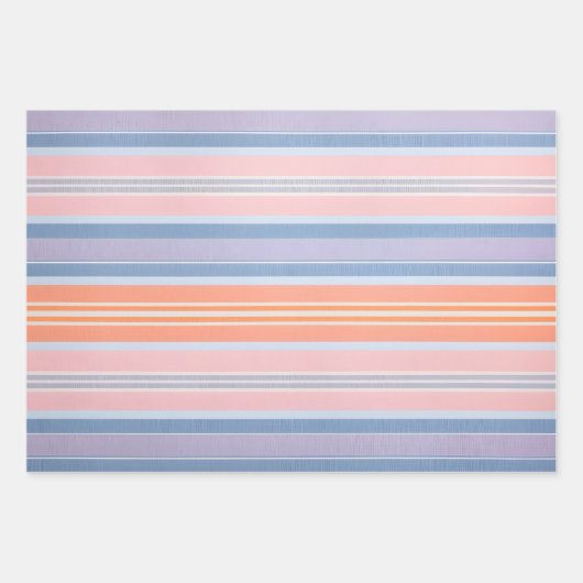 Kleurrijke Gestreepte Stoffenkunst Verpakkende Doc Inpakpapier Vel (Voorkant)