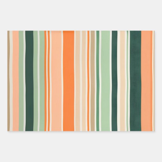 Kleurrijke Gestreepte Stoffenkunst Verpakkende Doc Inpakpapier Vel (Voorkant 2)