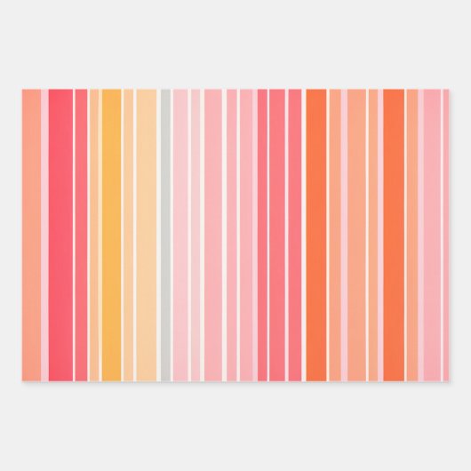 Kleurrijke Gestreepte Stoffenkunst Verpakkende Doc Inpakpapier Vel (Voorkant 2)