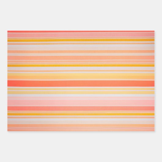 Kleurrijke Gestreepte Stoffenkunst Verpakkende Doc Inpakpapier Vel (Voorkant)