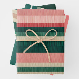 Kleurrijke Gestreepte Stoffenkunst Verpakkende Doc Inpakpapier Vel