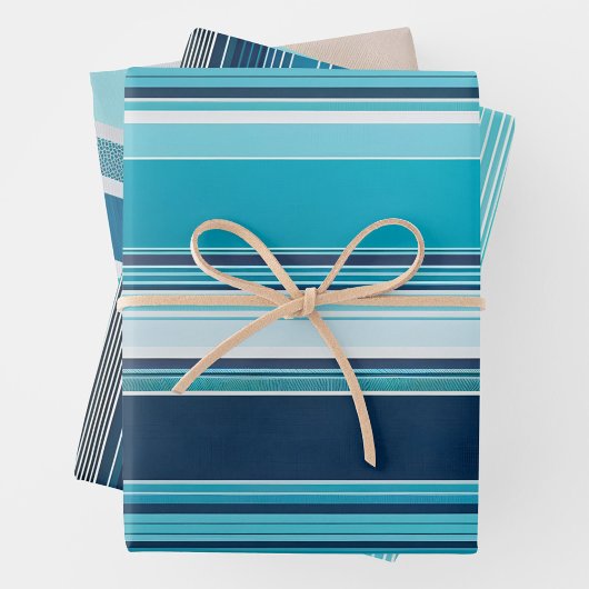 Kleurrijke Gestreepte Stoffenkunst Verpakkende Doc Inpakpapier Vel