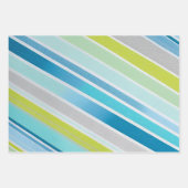 Kleurrijke Gestreepte Stoffenkunst Verpakkende Doc Inpakpapier Vel (Voorkant 3)