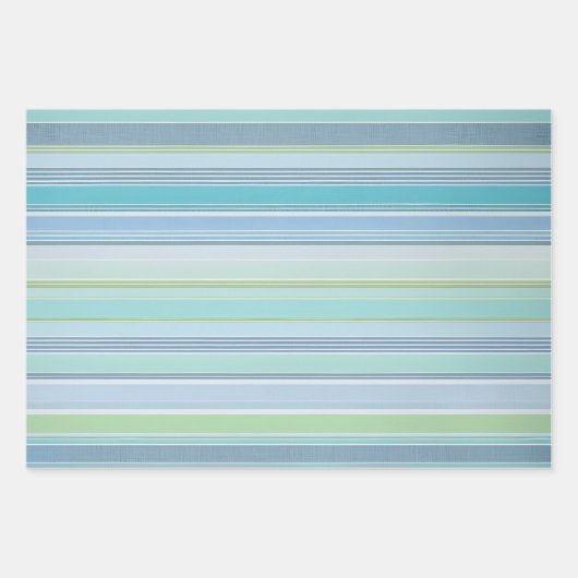 Kleurrijke Gestreepte Stoffenkunst Verpakkende Doc Inpakpapier Vel (Voorkant)