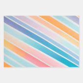 Kleurrijke Gestreepte Stoffenkunst Verpakkende Doc Inpakpapier Vel (Voorkant 3)