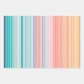 Kleurrijke Gestreepte Stoffenkunst Verpakkende Doc Inpakpapier Vel (Voorkant 2)