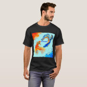 Kleurrijke Gestreepte Vis T-shirt (Voorkant volledig)
