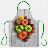 Kleurrijke gestripte tomaten op de weerstabel schort (Voorkant)