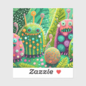 Kleurrijke, gestructureerde monsters met patronen sticker (Vel)