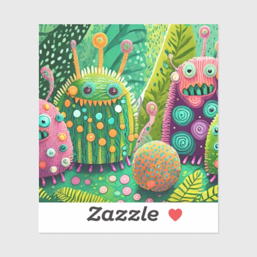 Kleurrijke, gestructureerde monsters met patronen sticker (Vel)