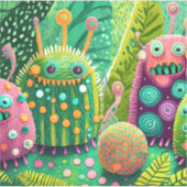 Kleurrijke, gestructureerde monsters met patronen sticker (Voorkant)