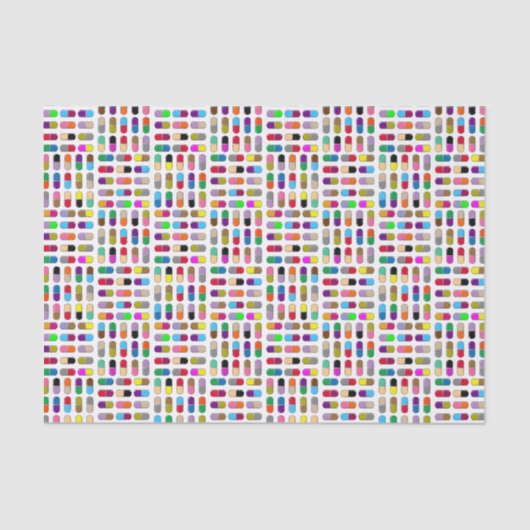 Kleurrijke get-well pillen tissuepapier (Voorkant)