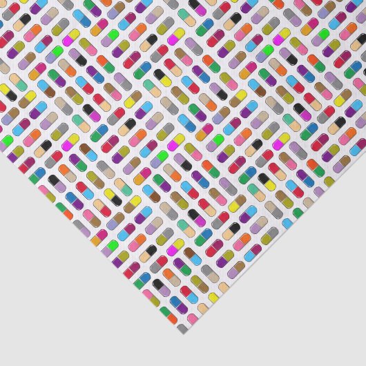 Kleurrijke get-well pillen tissuepapier (Detail)