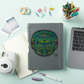 Kleurrijke getatoeëerde schedel v3 sticker (iPad Cover)