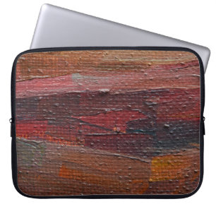 Kleurrijke getextureerde achtergrond van olieverf. laptop sleeve