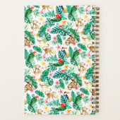 Kleurrijke getropicaliseerde jungle dieren persoon notitieboek (Achterkant)