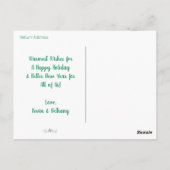 Kleurrijke getrouwde & Bright Christmas Photo Holi Briefkaart (Achterkant)