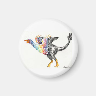 Kleurrijke gevechten dinosaurus magneet
