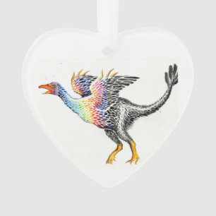 Kleurrijke gevechten dinosaurus ornament