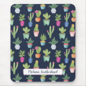 Kleurrijke, geventileerde Planten en cactus Muismat (Voorkant)