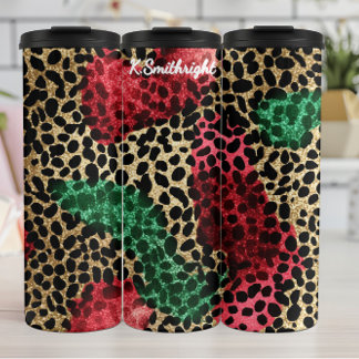 Kleurrijke Gevlekte Patchwork Textuur Thermosbeker