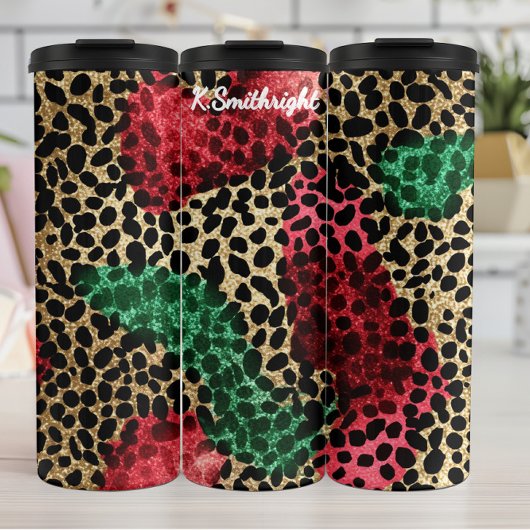 Kleurrijke Gevlekte Patchwork Textuur Thermosbeker