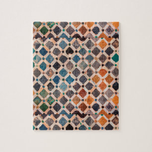 kleurrijke gevlochten tegels legpuzzel