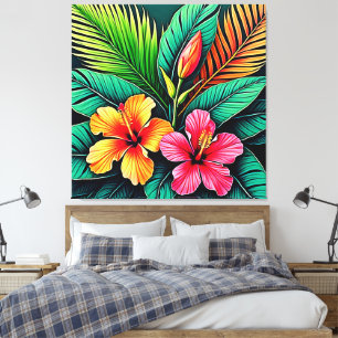 Kleurrijke Gevoelens: Abstract Gezicht Canvas Afdruk