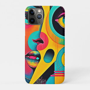 Kleurrijke Gevoelens: Abstract Gezicht Case-Mate iPhone Case