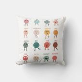 Kleurrijke Gevoelens Emoties Gezichten Overzichtsk Kussen (Voorkant)