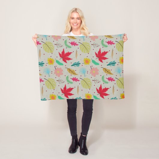 Kleurrijke Geweldige Abstracte Vleekbank Fleece Deken (In situ)