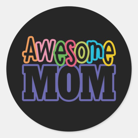 Kleurrijke Geweldige Moeder Moederdag | STICKER (Voorkant)