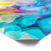 Kleurrijke geweven Abstract schilderij Poster (Hoek)