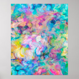 Kleurrijke geweven Abstract schilderij Poster