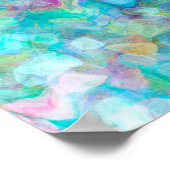 Kleurrijke geweven Abstract schilderij Poster (Hoek)