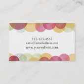 Kleurrijke Geweven Bellen, Modern Capricieus Visitekaartje (Achterkant)