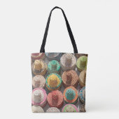 Kleurrijke Geweven Hats Tote Bag (Achterkant)