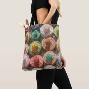 Kleurrijke Geweven Hats Tote Bag