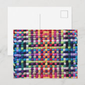 Kleurrijke Geweven Regenboog Briefkaart (Voorkant / Achterkant)