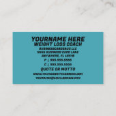 Kleurrijke gewichtsverlies coach visitekaartje (Achterkant)
