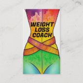 Kleurrijke gewichtsverlies coach visitekaartje (Voorkant)
