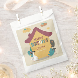 Kleurrijke Gezellige Gelukkige Verjaardagsgunstzak Bedankzakje